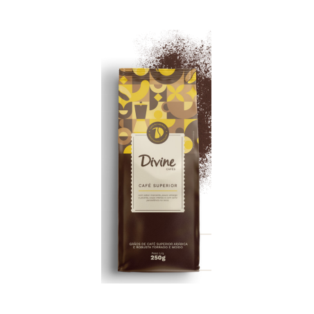 Cafe moído e torrado superior divine 250g