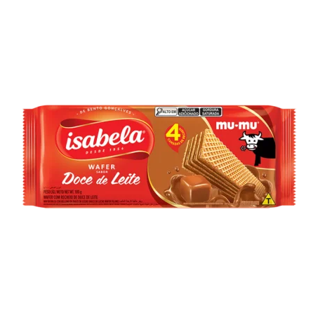 WAFER ISABELA DOCE DE LEITE 100G