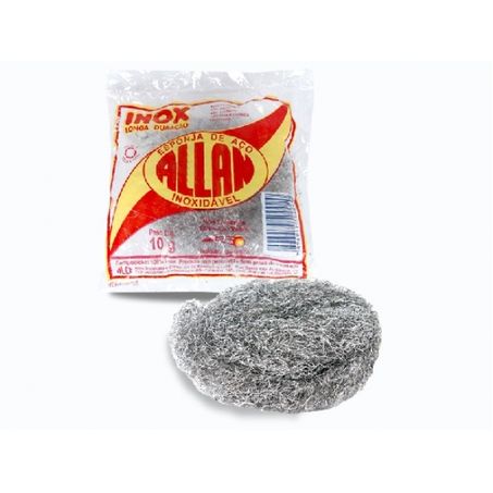 Esfregão de aço allan em inox