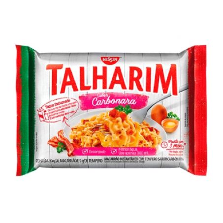 Macarrão instantâneo nissin talharim carbonara 99gr