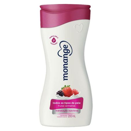 Locao hidratante monange frutas vermelhas 200ml