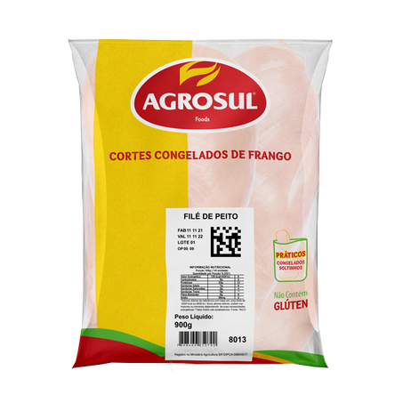 FILE PEITO AGROSUL 900G CONGELADO
