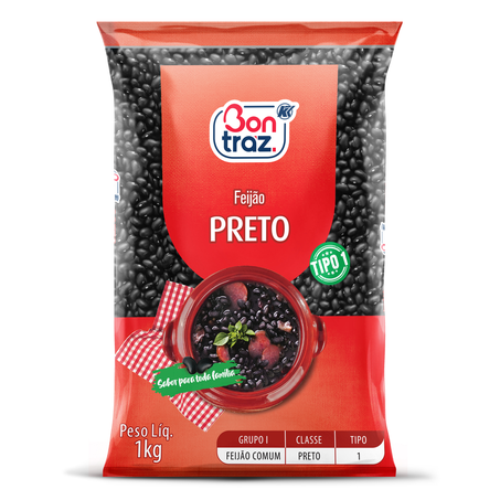 Feijão Bontraz Preto Tipo 1 1Kg