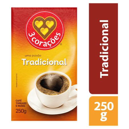 Café 3 Corações Tradicional Vácuo 250g 360-5