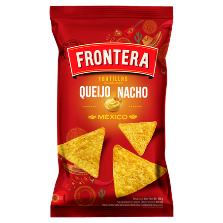 Salgadinho Tortilha de Milho Queijo Nacho Frontera México 110g