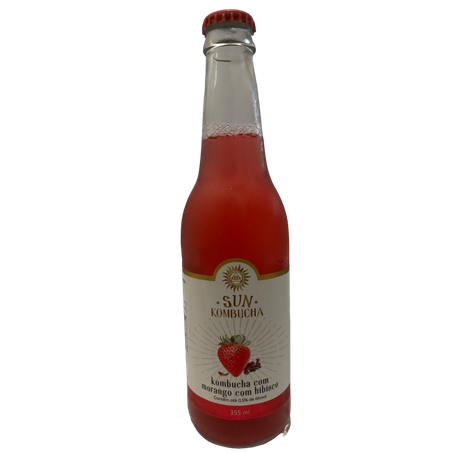 KOMBUCHA SUN 355ML MORANGO C/HIBISCUS