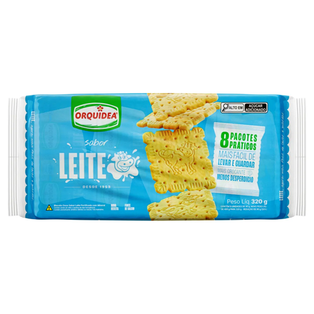 Biscoito orquidea 320g leite