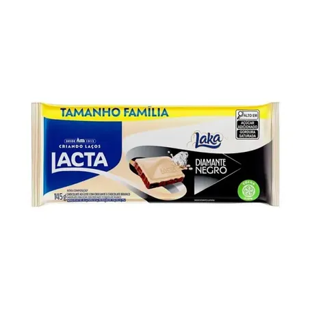 CHOCOLATE MIX DIAMANTE NEGRO LAKA LACTA 145G   