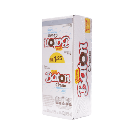 Choc baton garoto creme rech leite 30un 360-7
