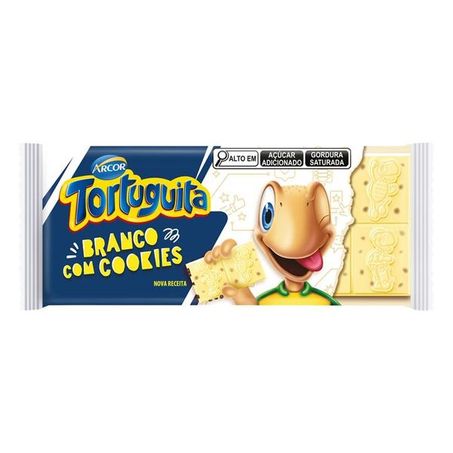 CHOCOLATE BARRA ARCOR TORTUGUITA BRANCO COOKIES 80G