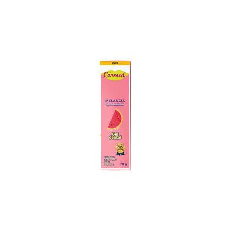 Gel Dental Infantil com Flúor Carmed Melancia Caixa 70gr