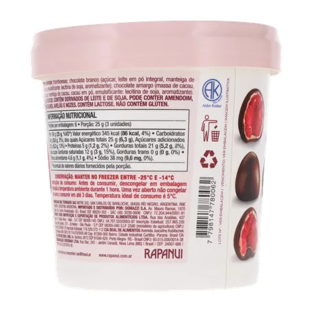 Framboesa Coberta C/Chocolate Amargo Franui Cong 150g 360-22