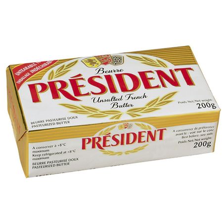 Manteiga president sem sal 200g