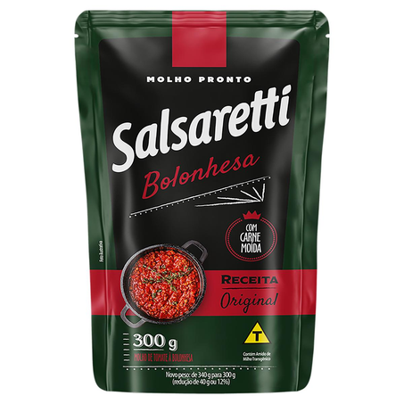 Molho de Tomate Salsaretti 300g - Bolonhesa - Sachê