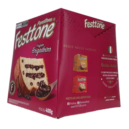 Panettone festtone trufado brigad cx400g 360-5