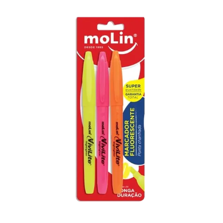 Marcador Molin Fluorescente 3un 