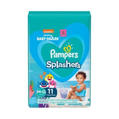 Fralda pampers splashers m/g c/11