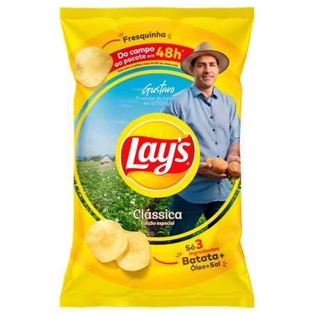 Batata frita lisa clássica lay's 80g