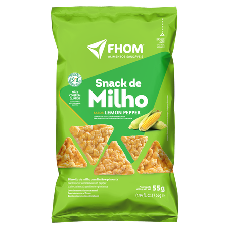 Snack de Milho Fhom Sabor Lemon Pepper 55g