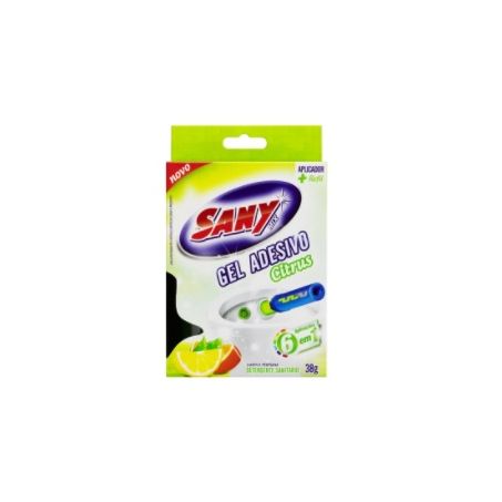 DETERGENTE SANITARIO GEL ADESIVO COM APLICADOR CITRUS SANY MIX 38G REFIL
