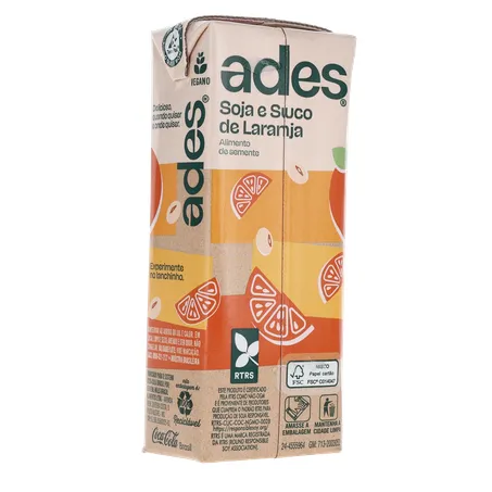 Bebida Base Soja Ades Laranja 200ml 360-15