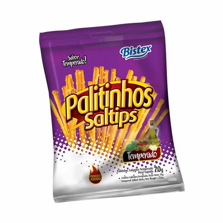 Salgadinho bistex saltips temperado 70g