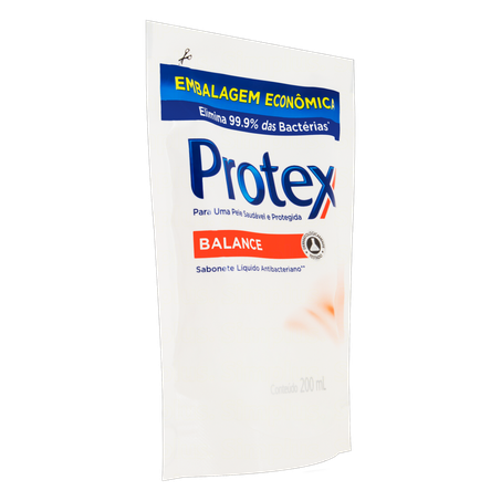 Sabonete Líquido Antibacteriano Protex Balance Sachê 200ml Refil Embalagem Econômica 360-3
