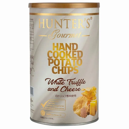 CHIPS DE BATATA HUNTER'S GOURMET 150G TRUFAS BRANCA 
