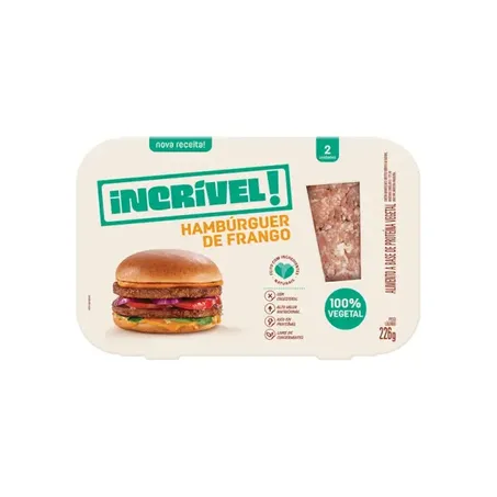 Hambúrguer Incrível 100% Vegetal Carne 226g
