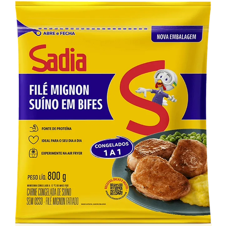 SADIA SUINO FILÉ MIGNON EM BIFES 800G