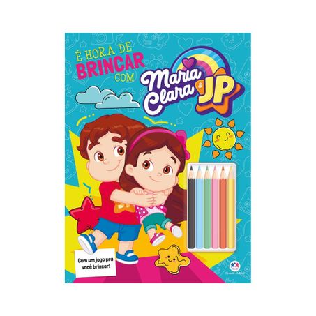 Livro Para Colorir è Hora De Brincar Maria Clara e Jp