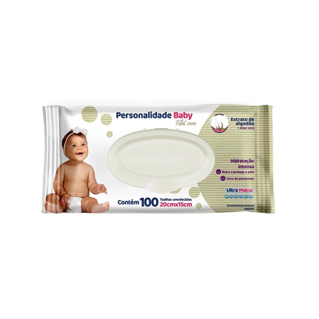 TOALHAS UMEDECIDAS PERSONALIDADE BABY C/100       