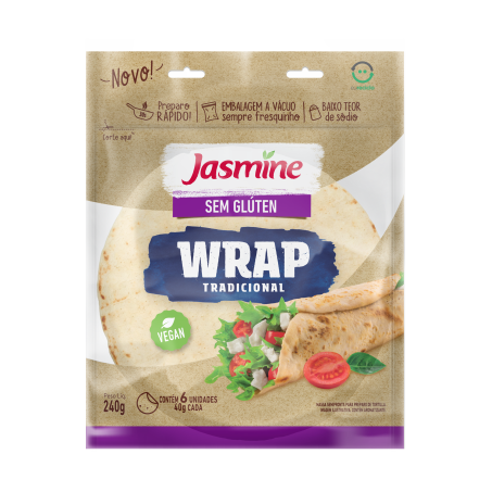 Wrap jasmine tradicional sem glúten 240g