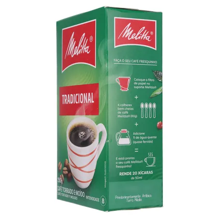 CAFÉ PÓ MELITTA TRADICIONAL VÁCUO 250G 360-6
