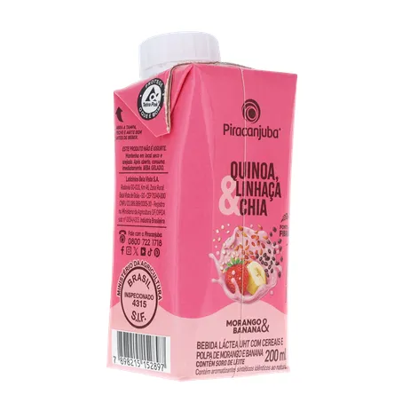 BEBIDA LÁCTEA PIRACANJUBA MORANGO/BANANA 200ML 360-14