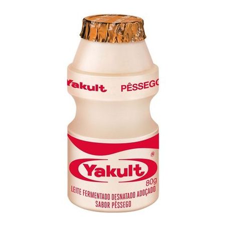 Leite fermentado yakult pêssego 80g