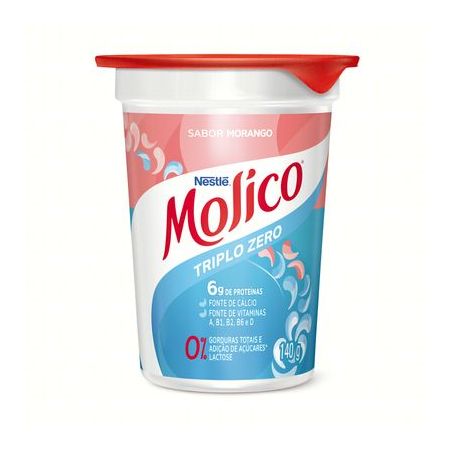 IOGURTE MOLICO TRIPLO ZERO 140G MORANGO