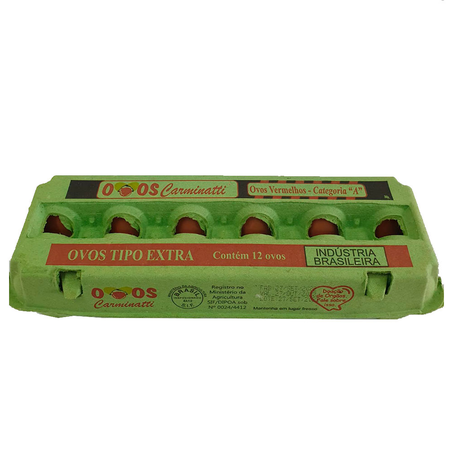 Ovos Vermelhos Carminatti com 12 Unidades