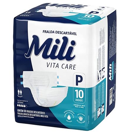 FRALDA DESCARTÁVEL MILI VITA CARE ADULTO P C/10 UN