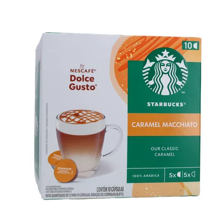 CAFÉ CÁPSULAS STARBUCKS CARAMEL MACCHIATO C/10 UN 360-35