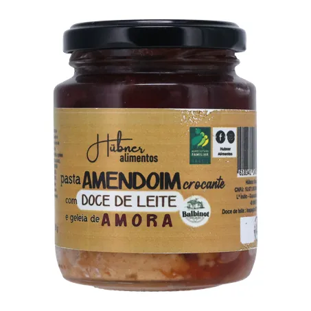 Pasta amendoim hubner leite/ amora 310g 360-2