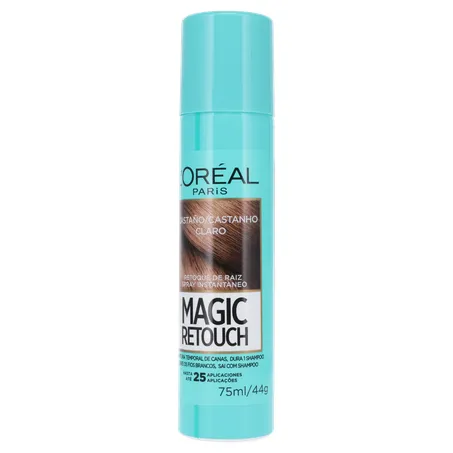 TINTA DE CABELO SPRAY L'ORÉAL PARIS MAGIC RETOUCH CASTANHO CLARO 360-2