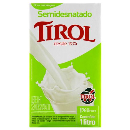 LEITE TIROL UHT SEMI DESNA 1LT