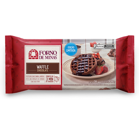 Waffle forno de minas chocolate 280g