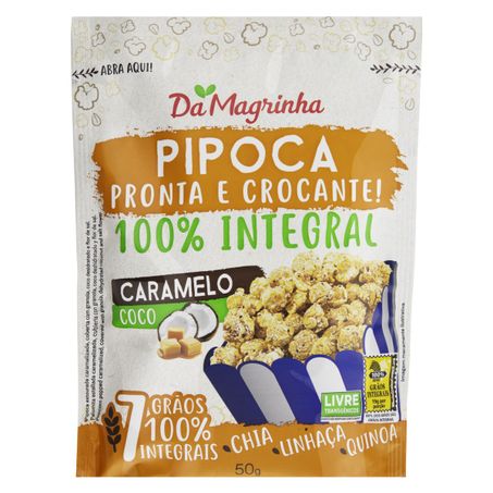 PIPOCA PRONTA INTEGRAL CARAMELO E COCO DA MAGRINHA