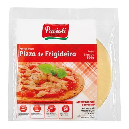 MASSA PIZZA PAVIOLI PARA FRIGIDEIRA 300G