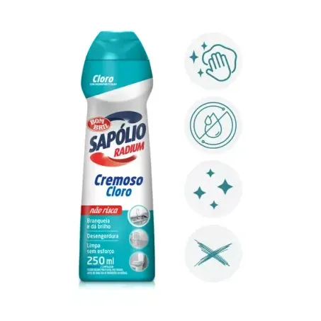 Sapólio radium cremoso com cloro frasco 250ml