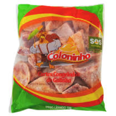 Cortes congelados de galinha colonial 1k
