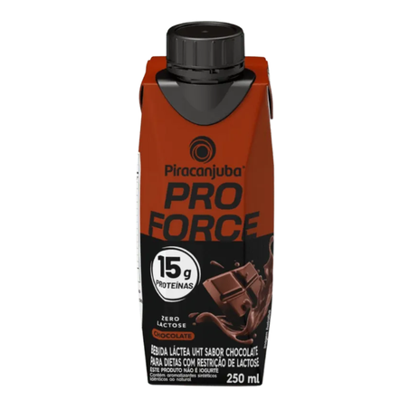 Bebida lactea whey 15g prot pro force zero lactose 250ml chocolate