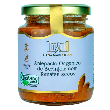 Antepasto Casa Marchezzi de Berinjela com Tomates Secos Orgânico 210g